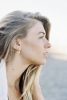 Lifestyle,usa,a Woman With Long Blonde Hair, Profile.