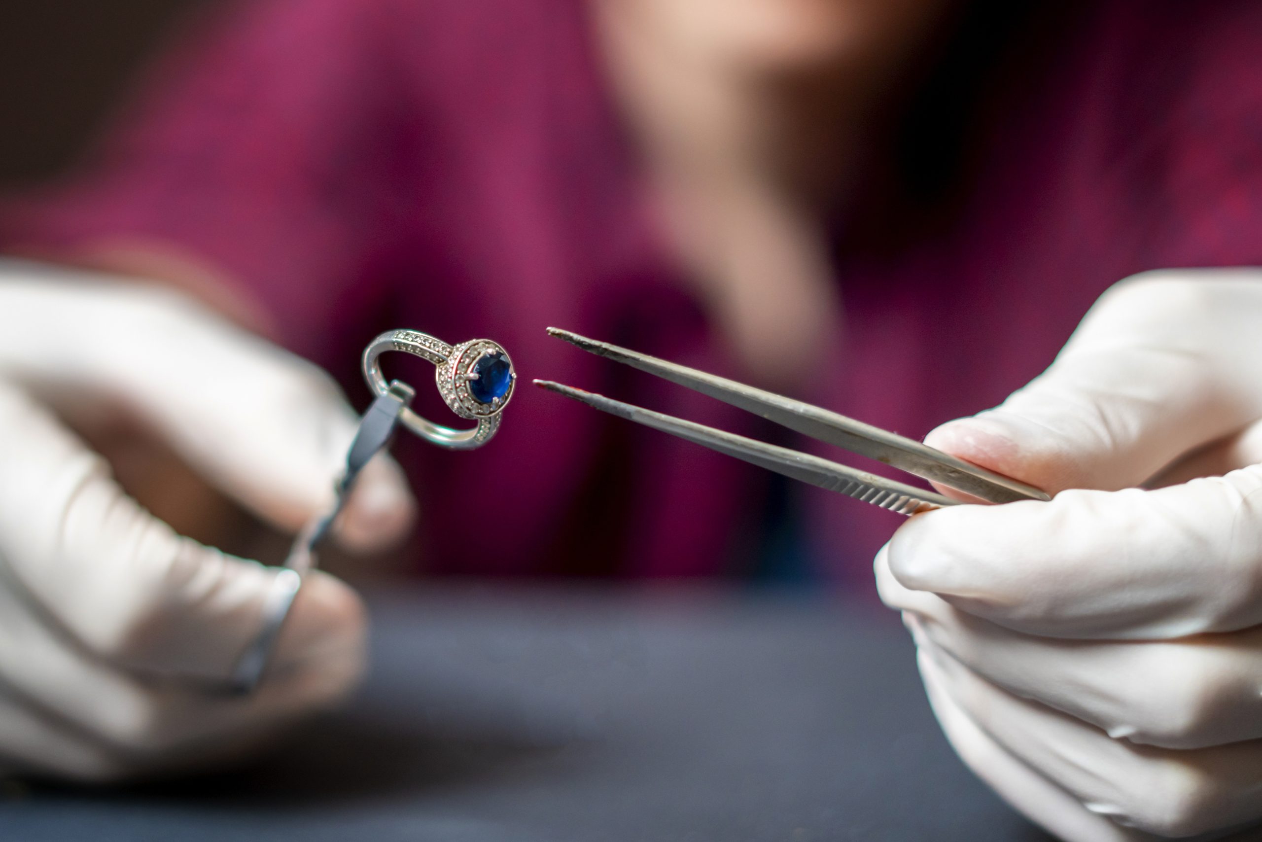 Goldsmith Working In Workshop And Repair The Jewelery Accessories